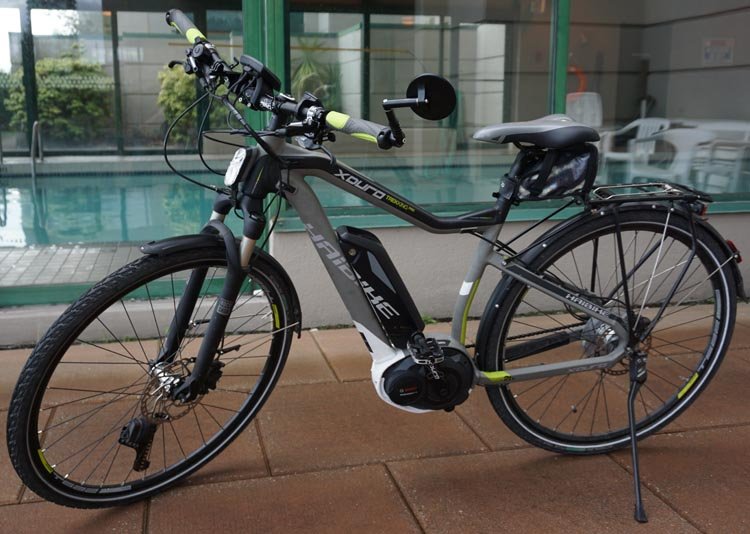 The weight of the battery and motor is low and centered on the Haibike Xduro Trekking Pro