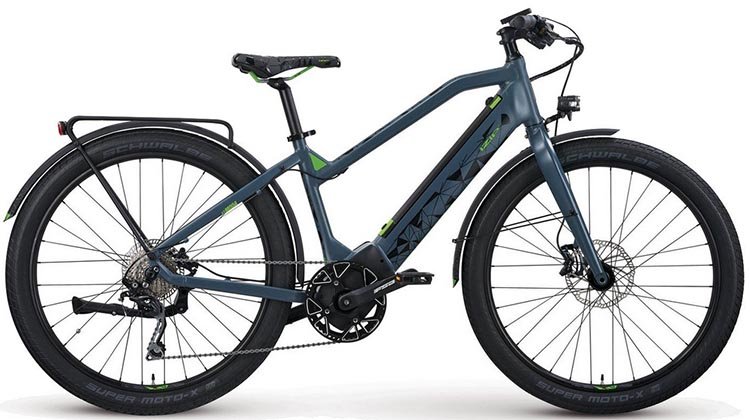 The IZIP E3 Moda Step Thru is an electric bike designed for fun urban commuting