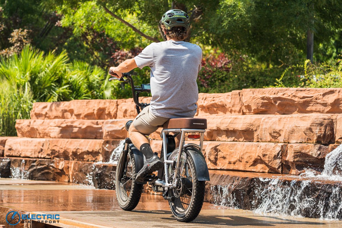 Rad Power Bikes RadRunner Plus  Riding through water