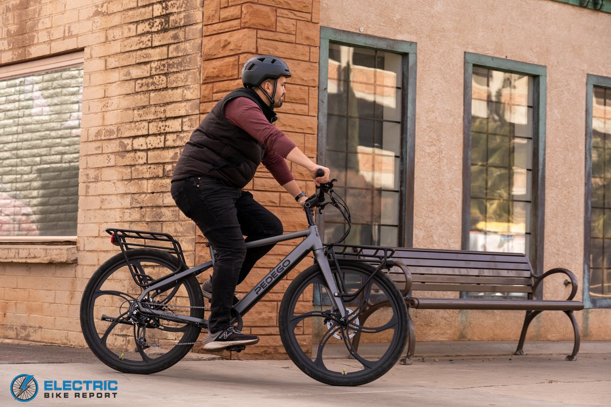Pedego Avenue Electric Bike Review Action Shot