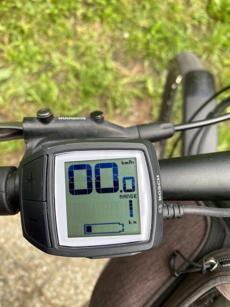 KTM, bike display, low battery